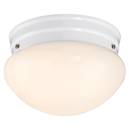 Brilliantbulb 6.87 in. LED Flush with Frosted Fluted Glass, Brushed Nickel BR2690042